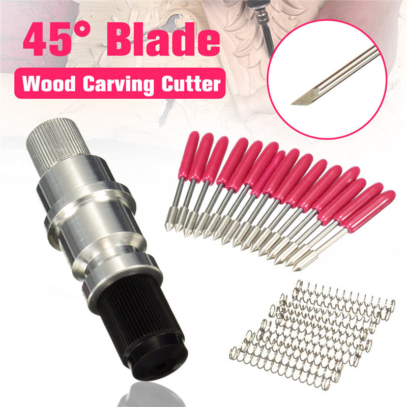 

High Hardness Graphtec CB09 Silhouette Cameo Holder + 15Pcs Blades Vinyl Cutter Plotter 45 Degree Newest