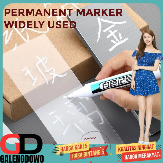 

AMAK Spidol Permanen Waterproof Oil Based Marker 2.5mm 10 PCS - A-219