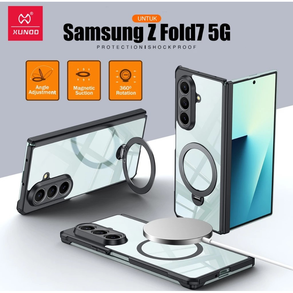 XUNDD Case Magsafe Holder Untuk Samsung Galaxy Z Fold7 / Z Fold 7 Case Holder 360 Shockproof Slim Tr