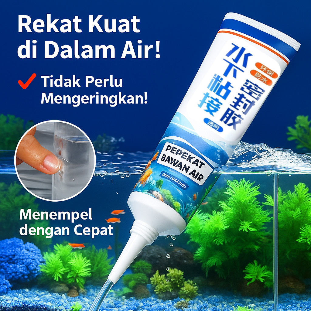 ️Perekat Super Kuat️Sealant Bawah Air/Penutup Kebocoran Untuk Memperbaiki Kebocoran Akuarium/Lem Kac