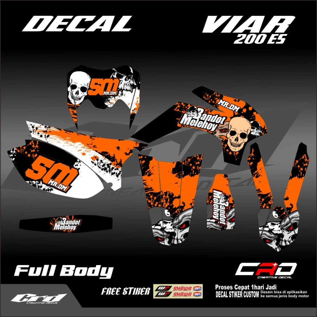 Decal Viar Cross-x 200es custom Decal Viar 200 es Decal viar free reques