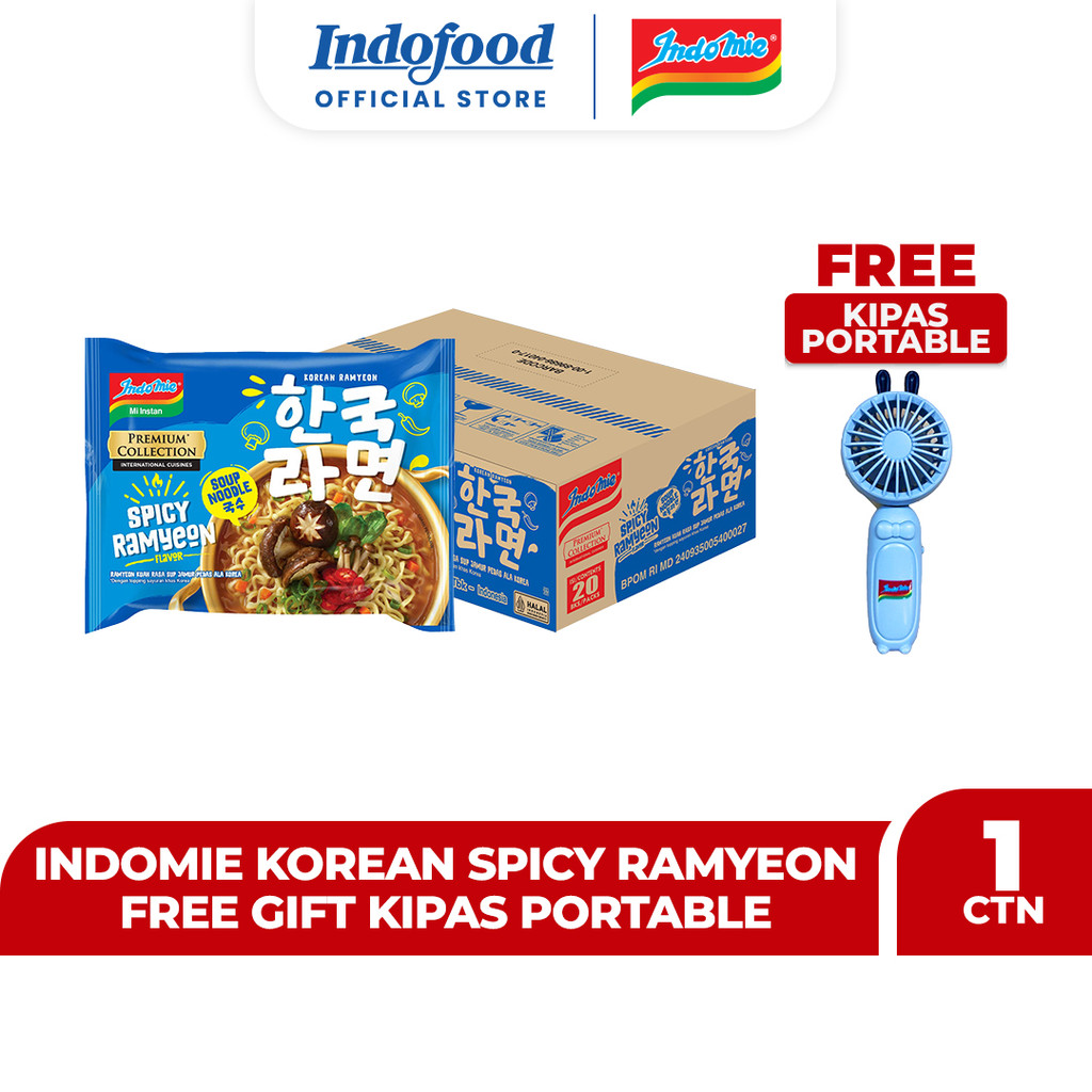 

1 Carton Indomie Korean Spicy Ramyeon Free Gift Kipas Portable