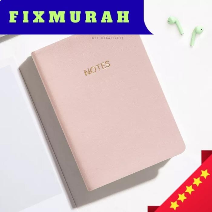 

A5 Notebook Journal Lined Plain Dotted Grid - Pink, Lined