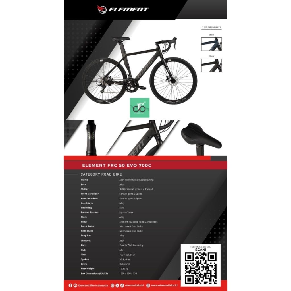 Sepeda Balap Roadbike 700c ELEMENT FRC 50 EVO (FRC50 EVO)