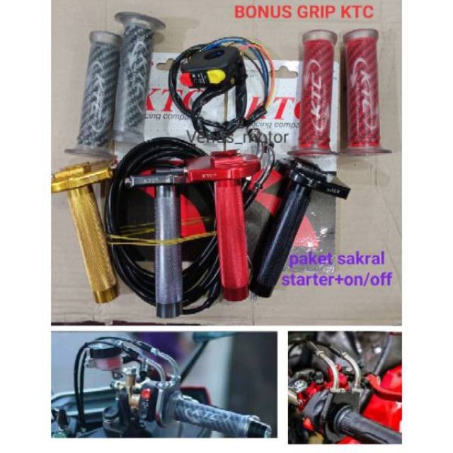 LMS Gas Spontan KTC 2kabel gaspontan Akai Racing 2kabel gas  universal gas spontan variasi full cnc 