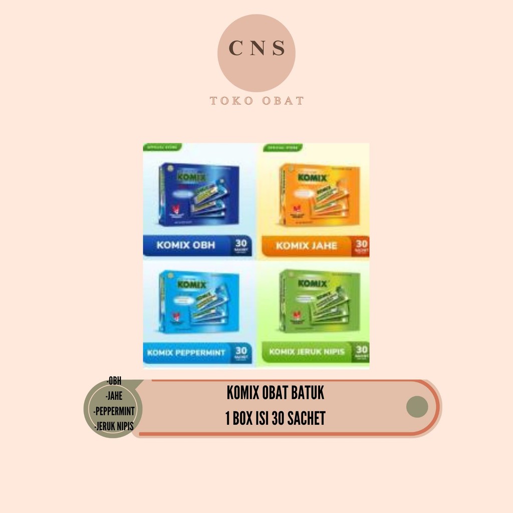 Komix Obat Batuk 1 Box Isi 30 Sachet
