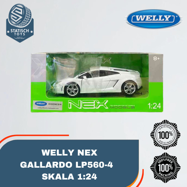 Nex Welly Skala 24 Lamborghini Gallardo LP560-4 Putih
