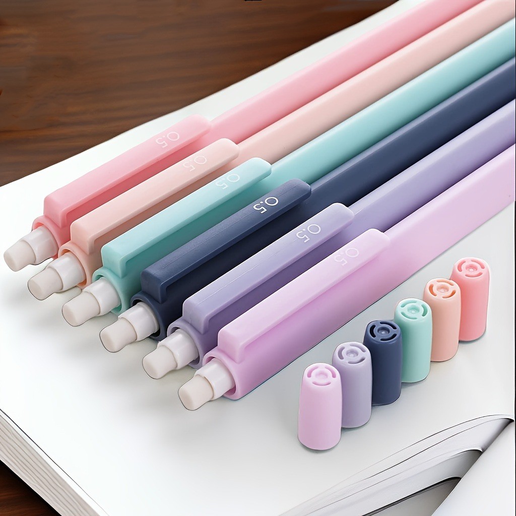 

6pcs/set Fashion Macaron Mechanical Pencil Cute 0.5/0.7mm Student Automatic Pen For Kids Gift School Stationery Office Supplies