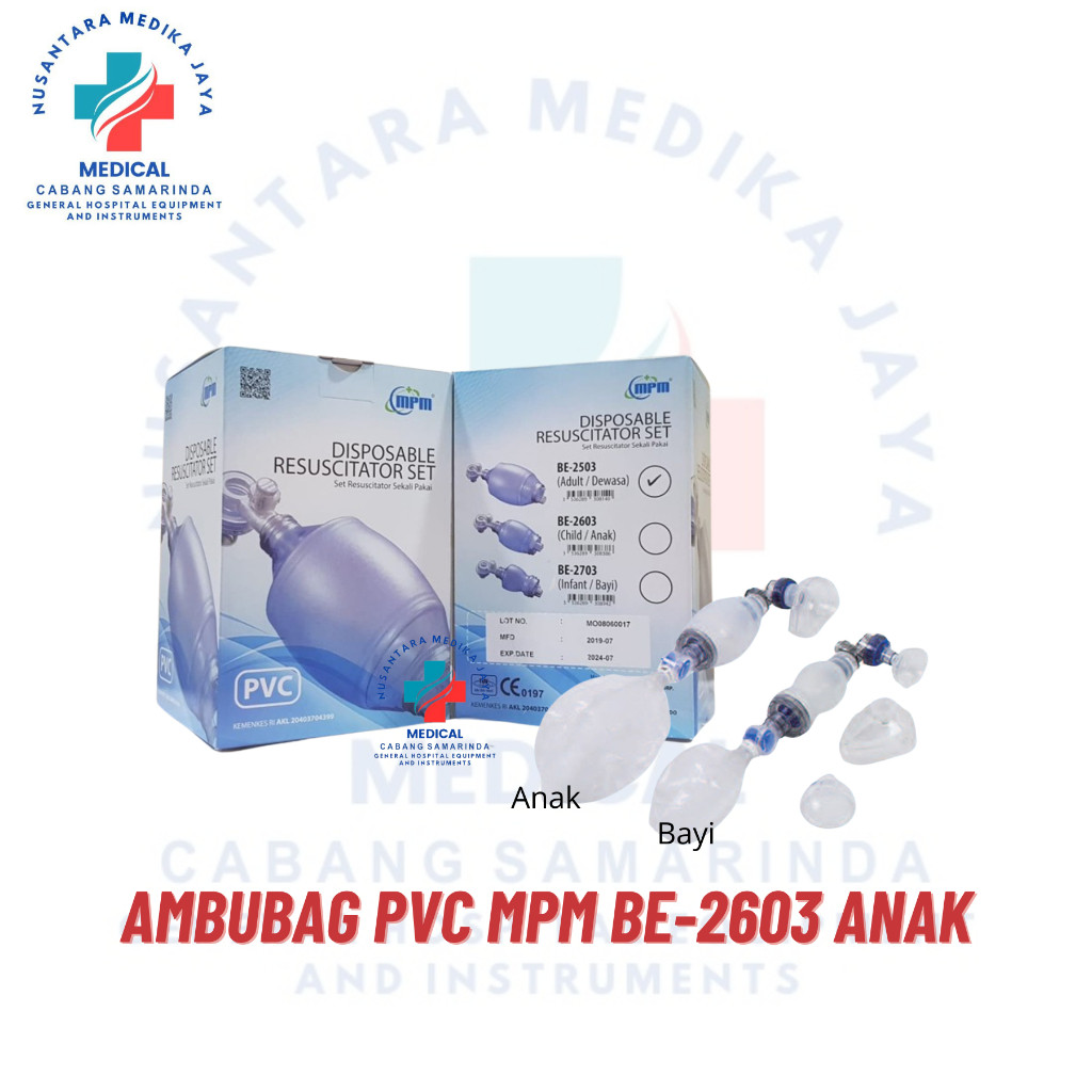 Ambubag PVC MPM Recusiator PVC Anak / Bayi | Resuscitator Sungkup resusitator