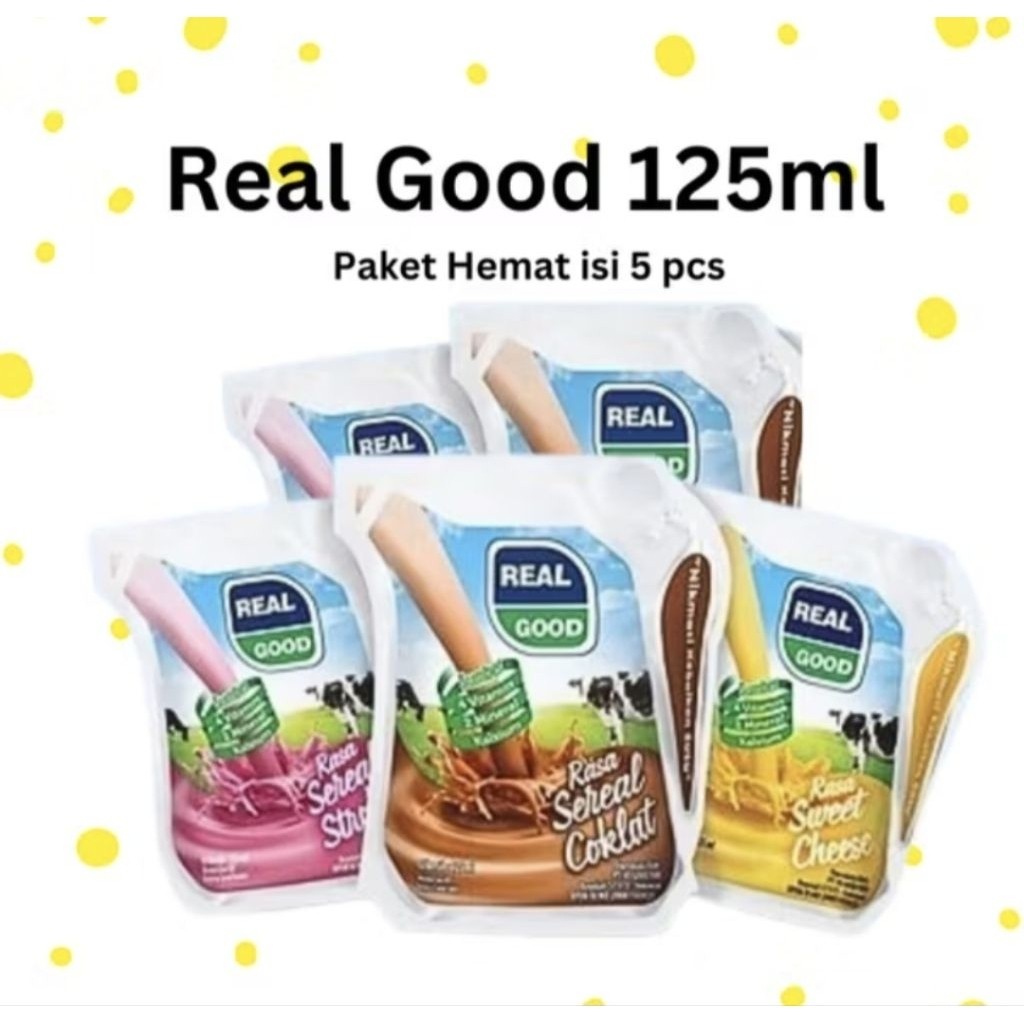 

PAKET 5 BUNGKUS SUSU REALGOOD POUCH 125 ML