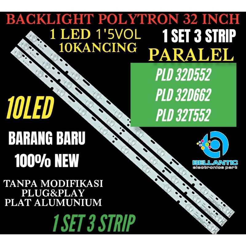 BACKLIGHT TV LED 32 INCH POLYTRON PLD-32D552-PLD-32D662-PLD-32T552Murah