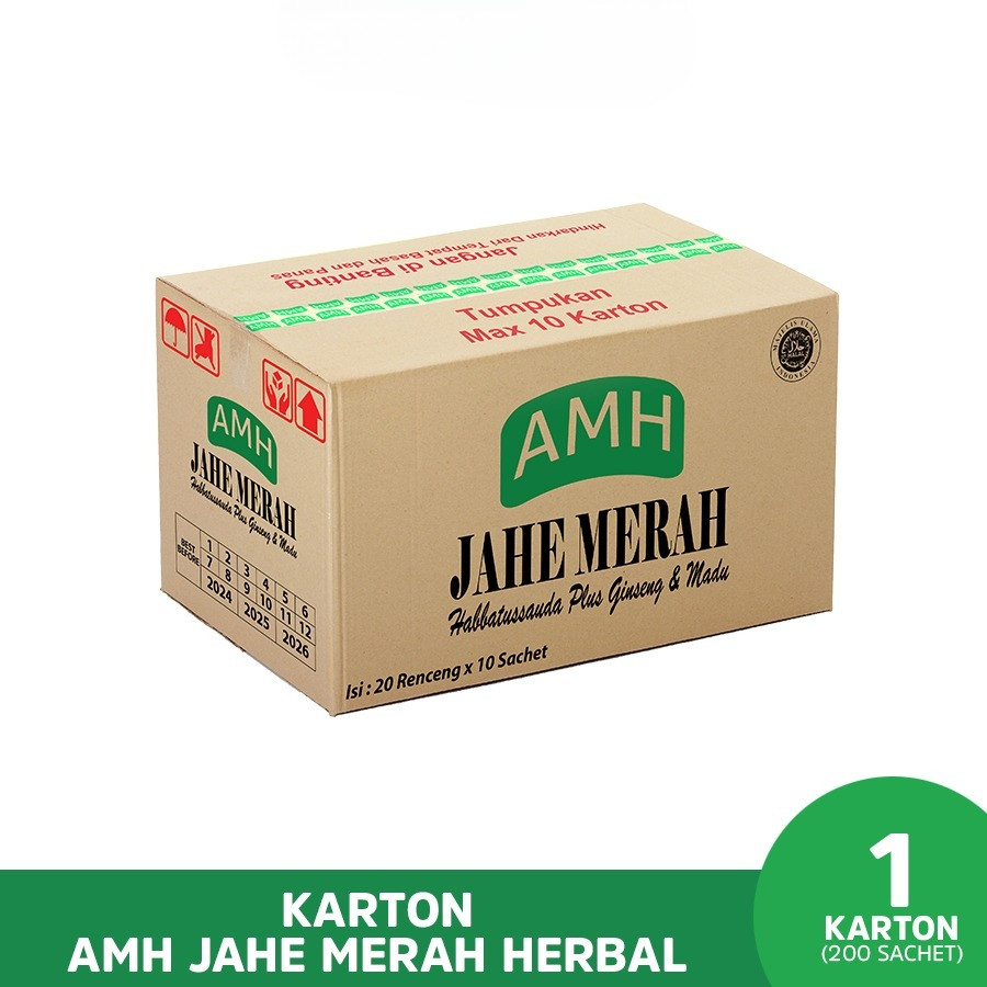 

AMH Jahe merah herbal 1 Karton 200 sachet