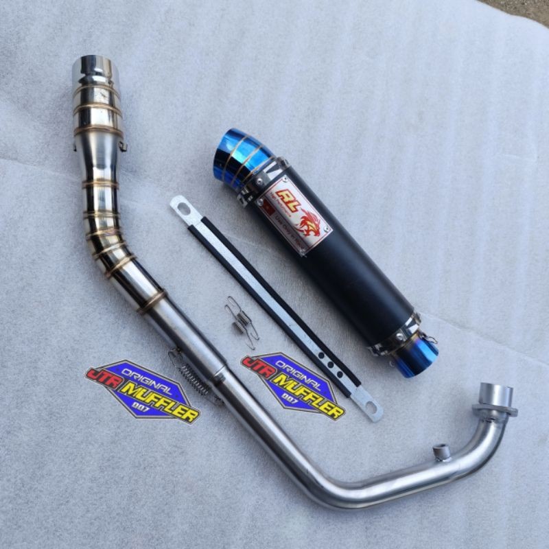 Knalpot Racing SONIC Supra GTR CB 150R CBR 150R RL Red Leo Black