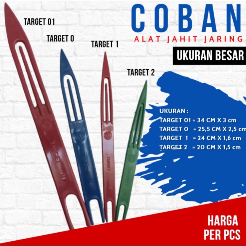 COBAN/CUBAN/JARUM JARING/SIKON/COBAN CAP TARGET /ALAT JAHIT JARING / JALA CAP TARGET (UKURAN BESAR)