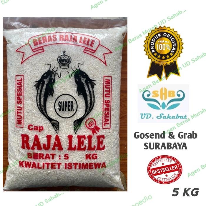

Beras 5kg Pulen Cap Raja lele & Pandan wangi Goreng - RAJA LELE