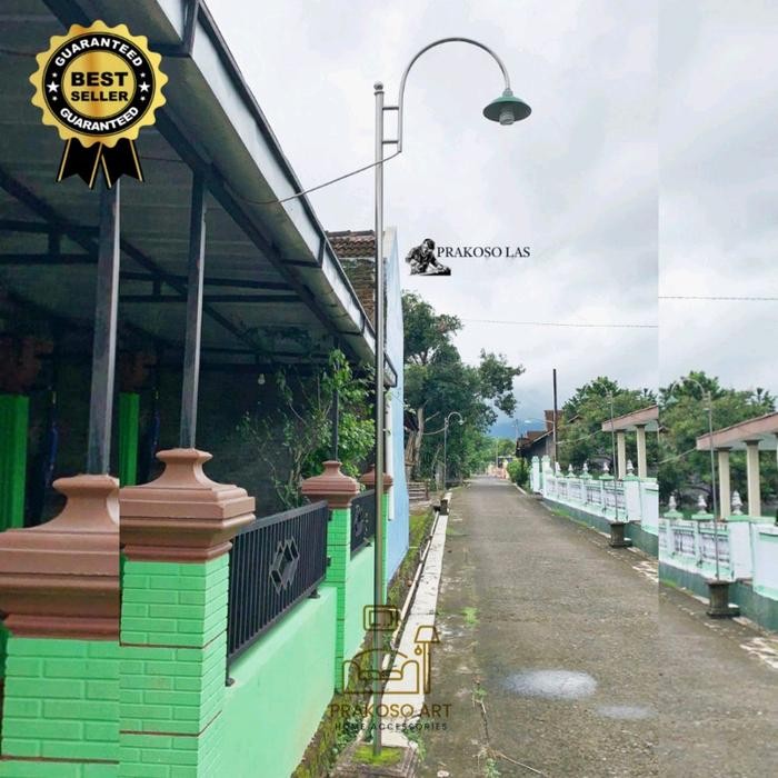 Tiang Lampu Stainless Steel Tiang Lampu Teras Rumah Tiang Lampu Jalan - Fullset