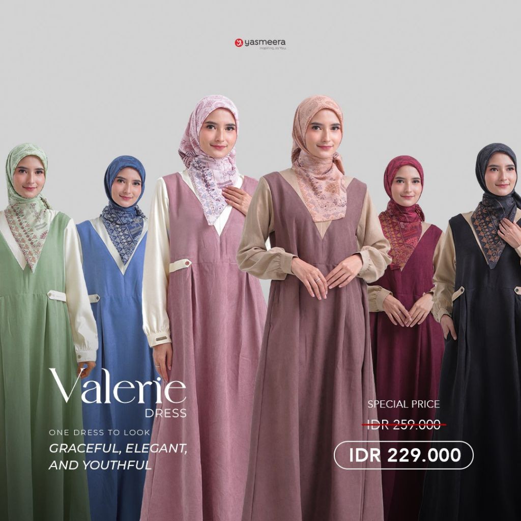 Yasmeera Valerie Dress | Gamis Yasmeera Terbaru | Gamis Yasmeera Kekinian | OOTD Hijab | Gamis Brown
