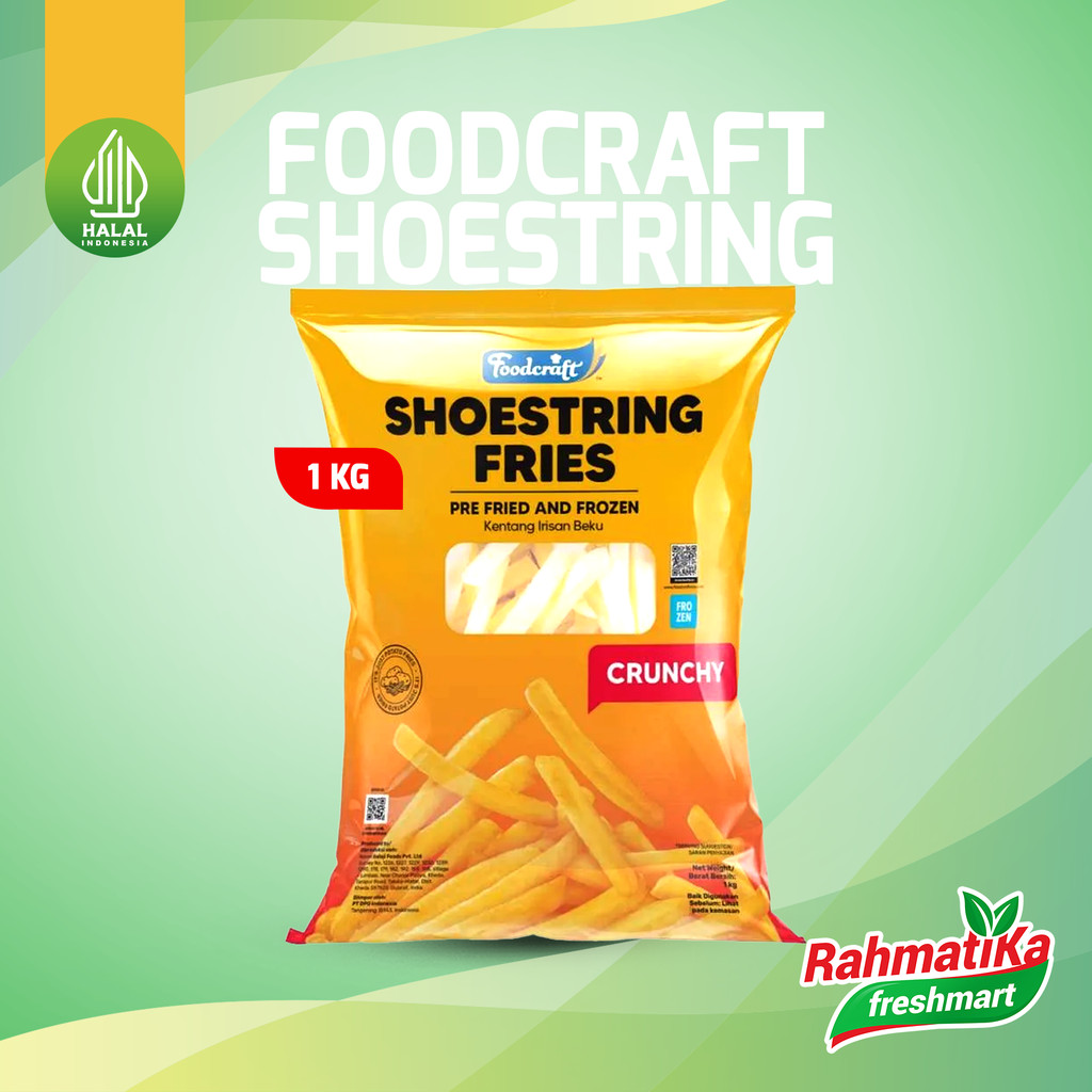 

Foodcraft Shoestring Fries / Kentang Irisan Beku 1 Kg