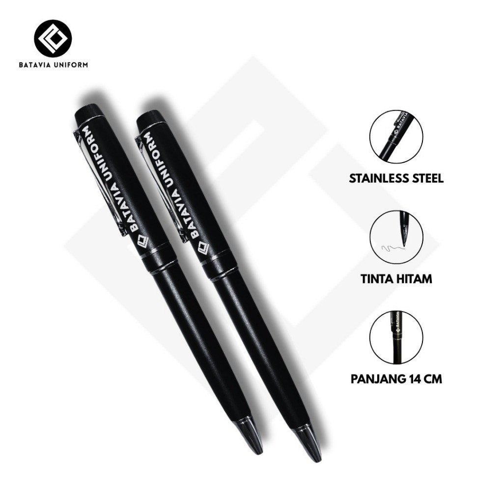 

Pena Bolpoint Warna Hitam Glossy – Desain Elegan & Premium By Batavia Uniform