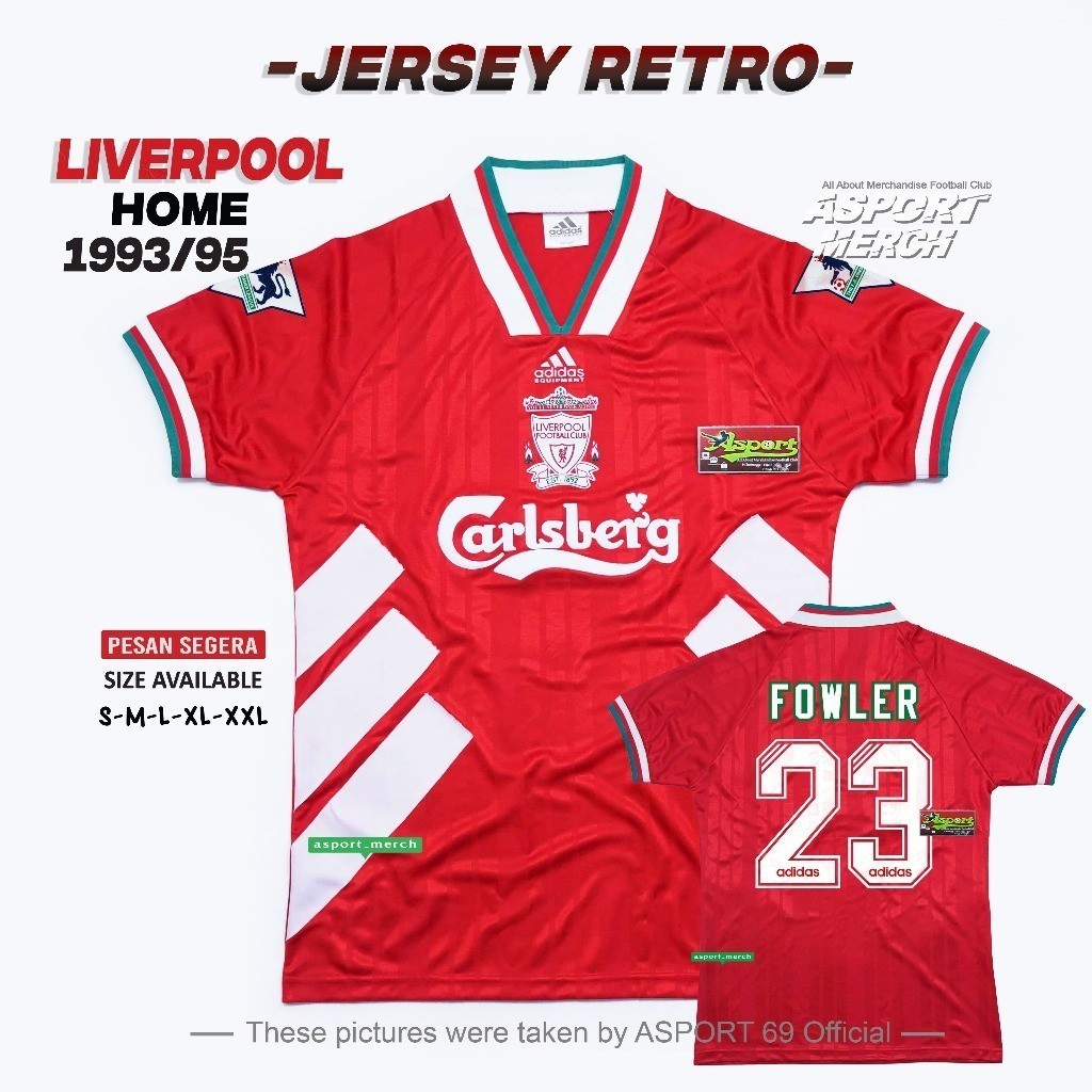 RETRO LIVERPOOL HOME 1993 1995 TULANG HOME 93 95