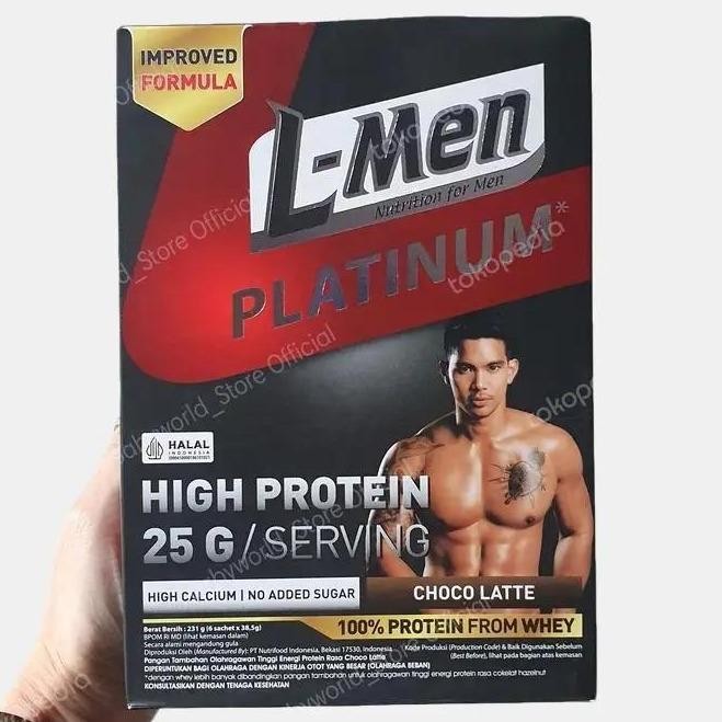 L-Men Platinum Nutrition for Men High Protein Rasa Choco Latte ( 6 Sachet )