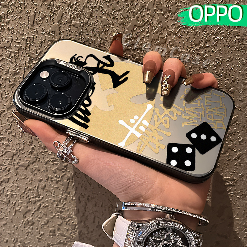 Seni Graffiti Glossy Hologram PC Case OPPO A18 A57 A16 A15 A17 A60 A3x A3s A5s A54 A53 A12 A31 A58 A
