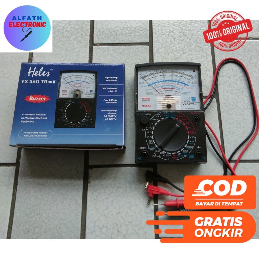 MULTI TESTER HELES YX-360TRNB ANALOG MULTITESTER METER AVOMETER YX 360 TRNB YX360 ASLI ORIGINAL ORIG