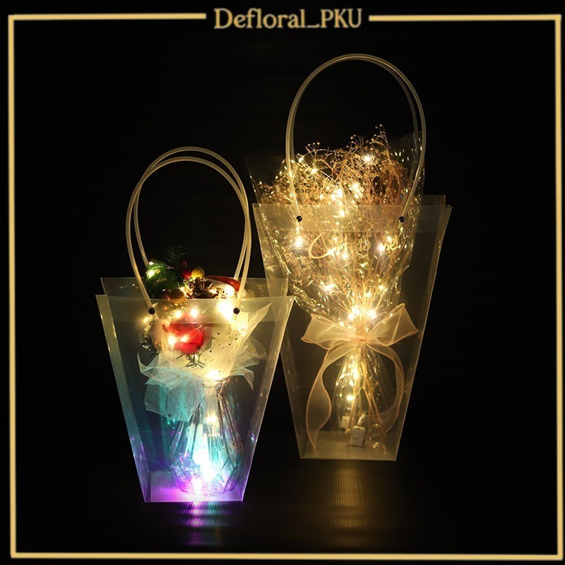 

Tas Bunga Transparan Plastik Mika OPP Flower Bag Hampers Bag Transparan Segitiga Square U15