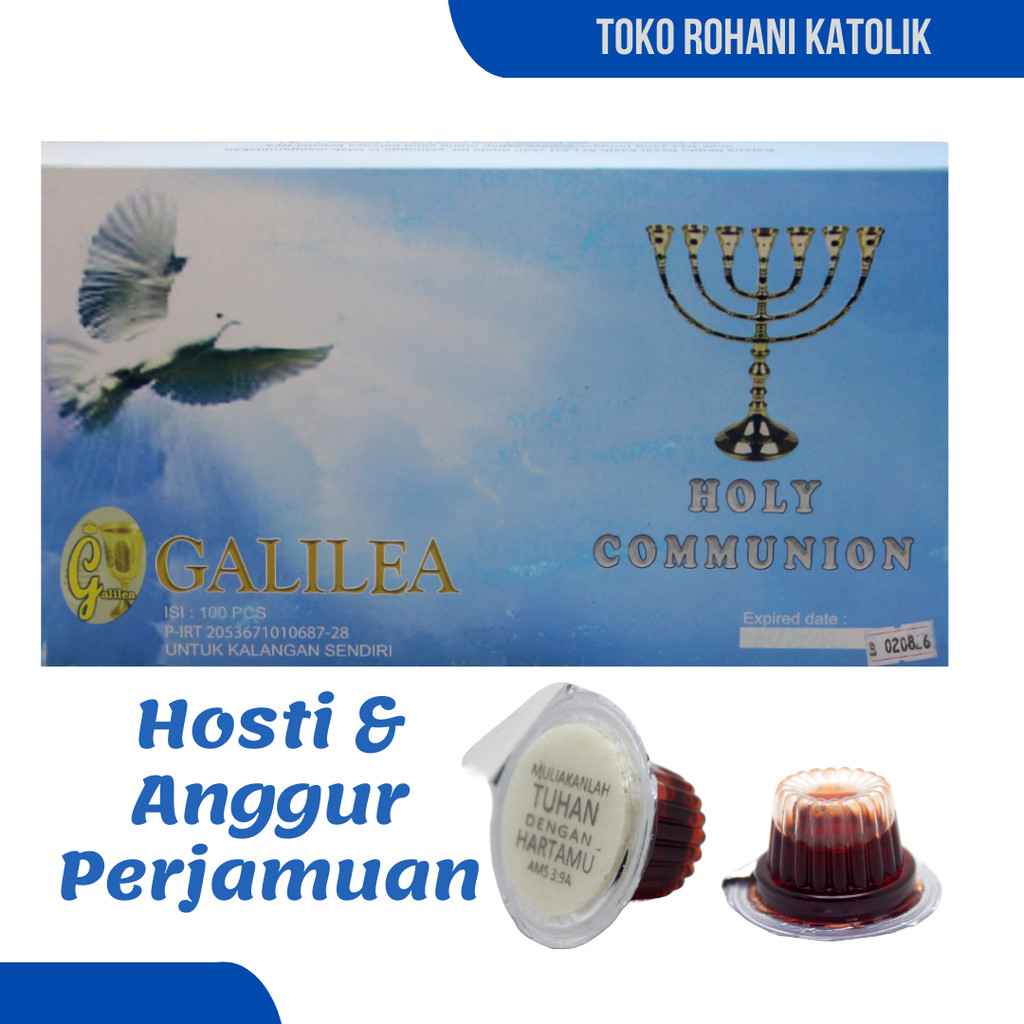 PAKET HOSTI DAN ANGGUR (GALILEA) / HOSTI KECIL / ANGGUR PERJAMUAN
