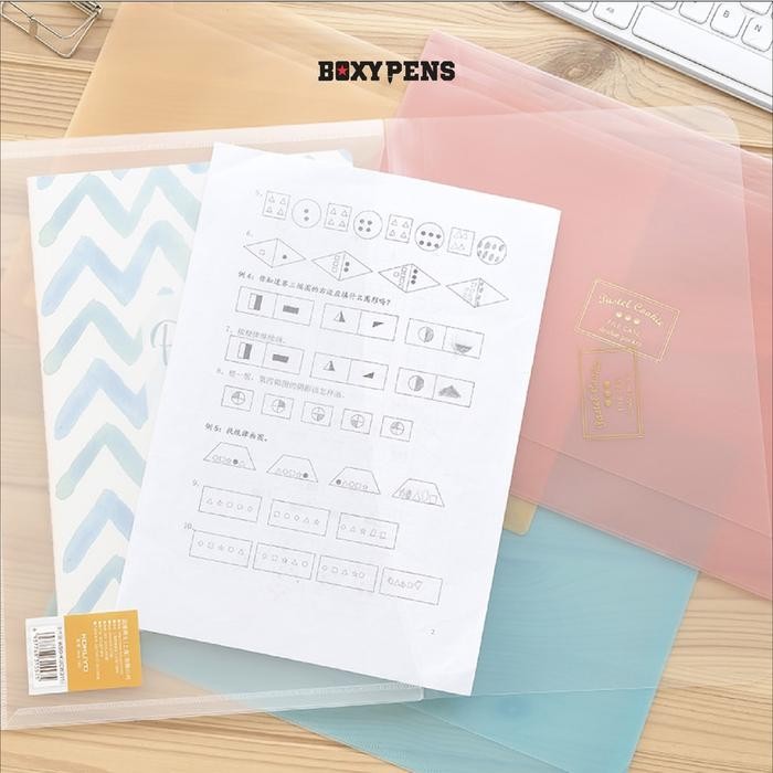 

Kokuyo Pastel Cookie Double Pocket Folder A4 WSG-KUCW311 - Pink