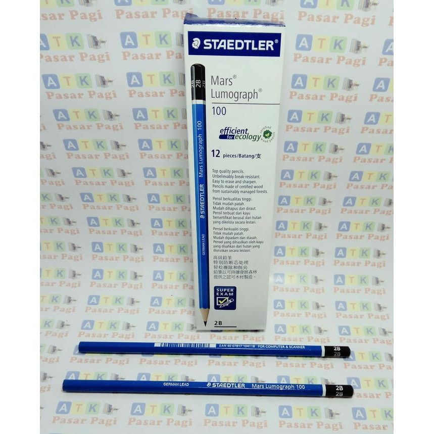 

pensil staedtler asli 2B dan murah by Radhiant official