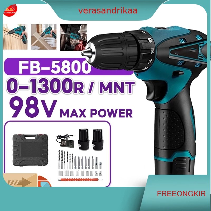 12V Cordless Drill Mesin Bor Tangan Tanpa Kabel/Bor Baterai Mesin Bor Listrik Tanpa Kabel Impact Dri