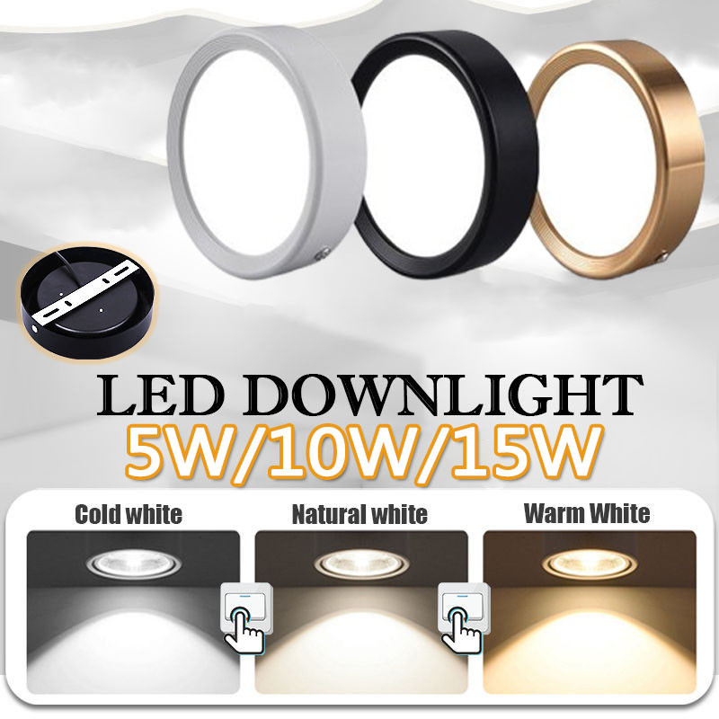 COD 5/10/15W Lampu Downlight Plafon LED Lampu Rumah Ceiling Light  3 Warna Lampu Downlight Plafon La