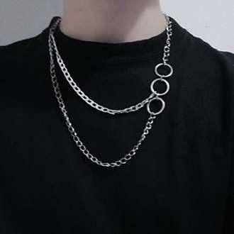 BUTIK RINDU (KALUNG DAVO) Kalung rantai dengan ring Aksesoris pesta necklace chain ring accessories 