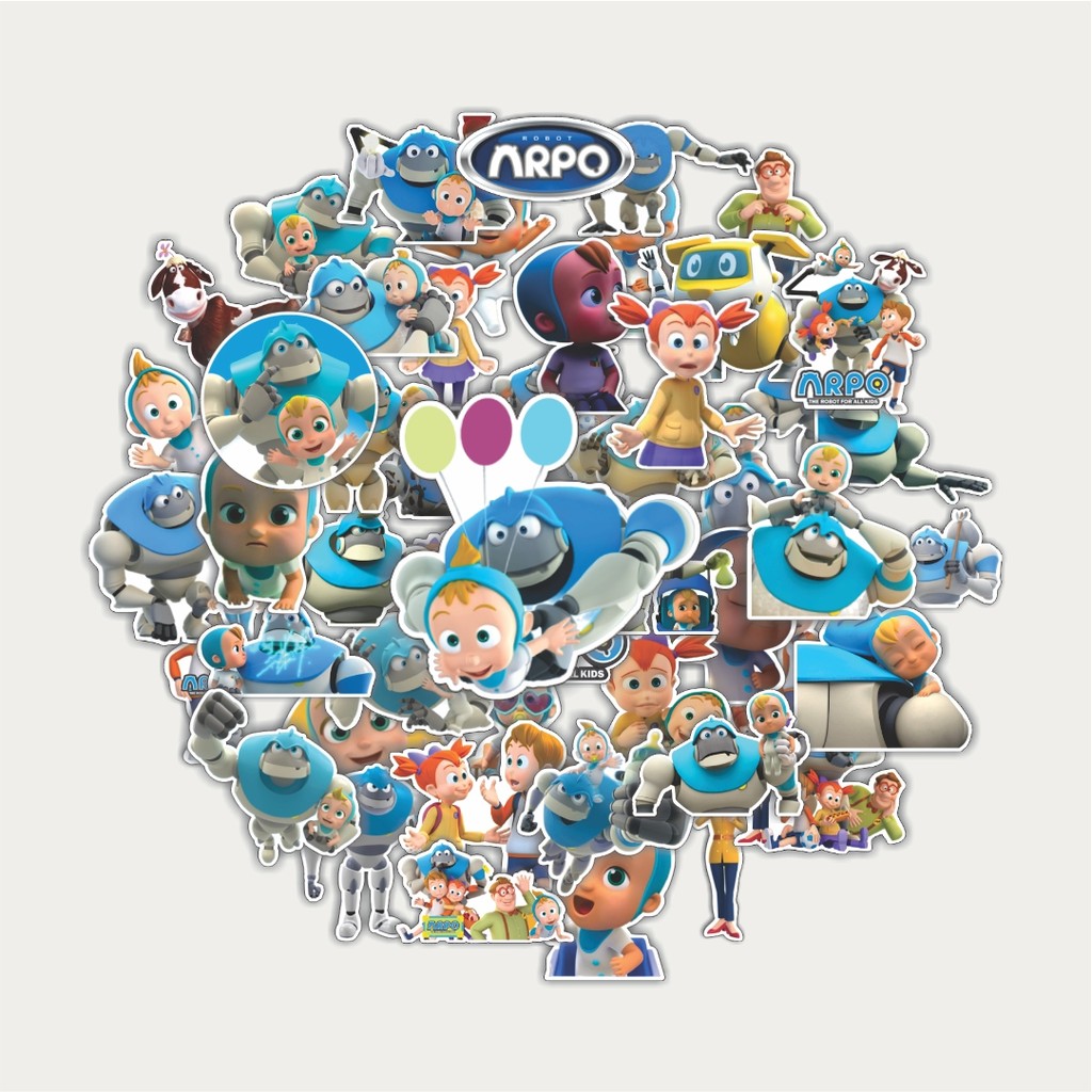 

Sticker Pack Stiker Arpo The Robot For All Kids Cartoon | Sticker TUMBLR | Stiker LAPTOP KOPER HELM