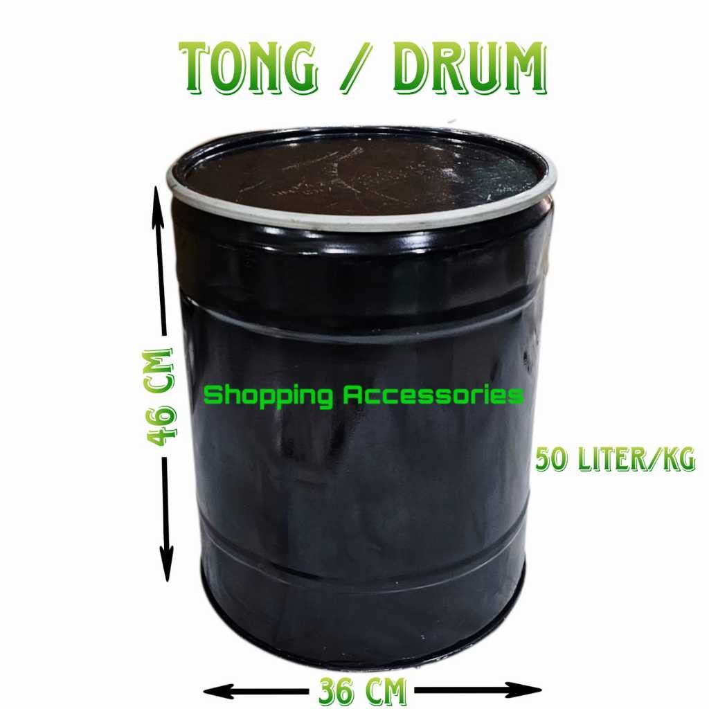 TONG Sampah Kaleng Besi 50 Liter Bekas