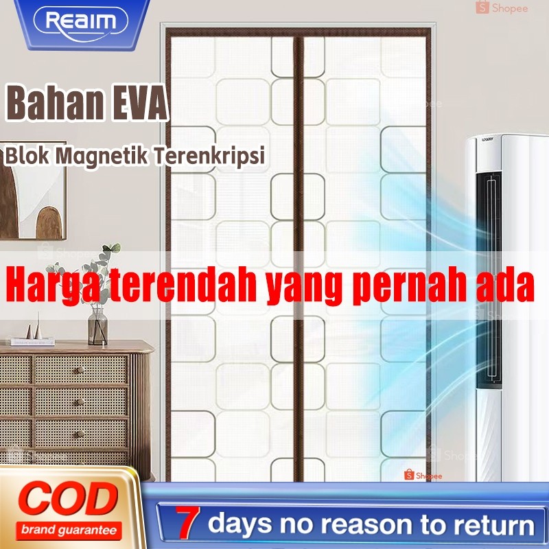 IKAL - Tirai Magnet  Pintu Kamar & Ruang AC  Transparan Mesh Tahan Api 90x210/100x210cm