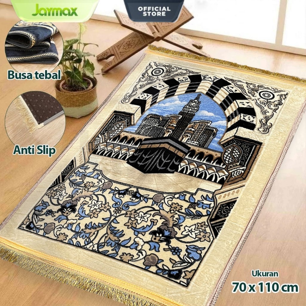 TERKINI Sajadah Busa Rose Gold 70x110cm Sajadah Turki Rumbai Sejadah Tebal Lembut Premium TERKINI