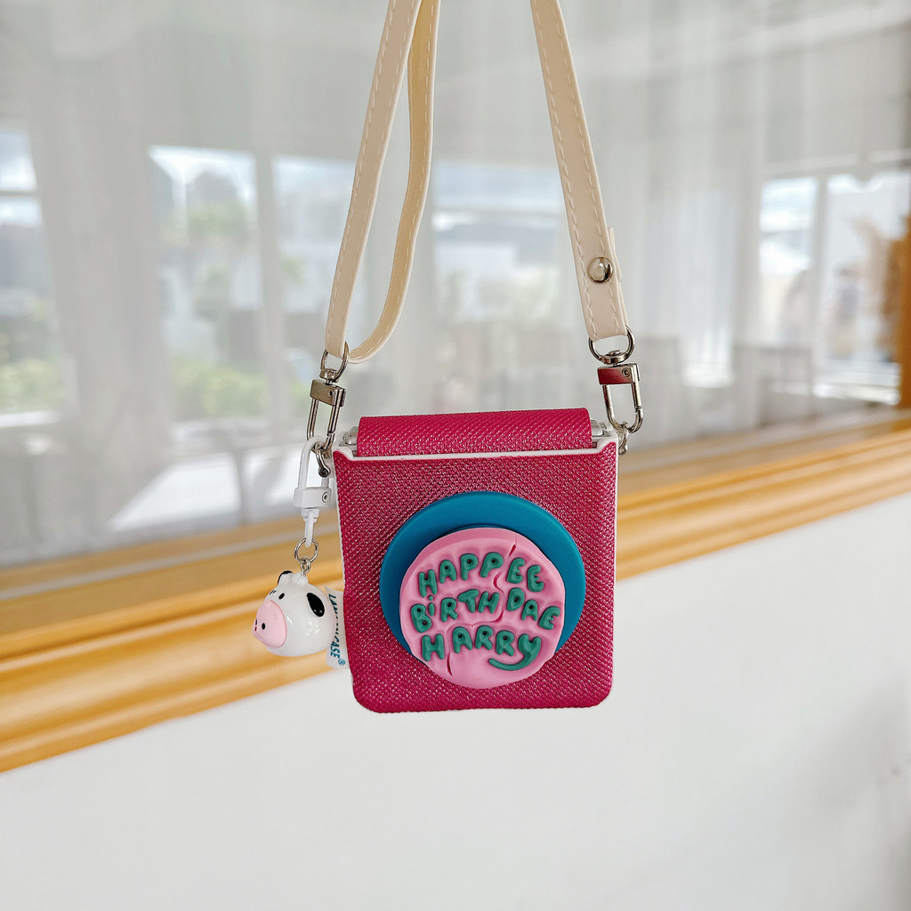 Flip7 Hagrid Cake dengan Magnetic attraction bracket rantai panjang Flip6 Samsung Galaxy Z Flip5 kas