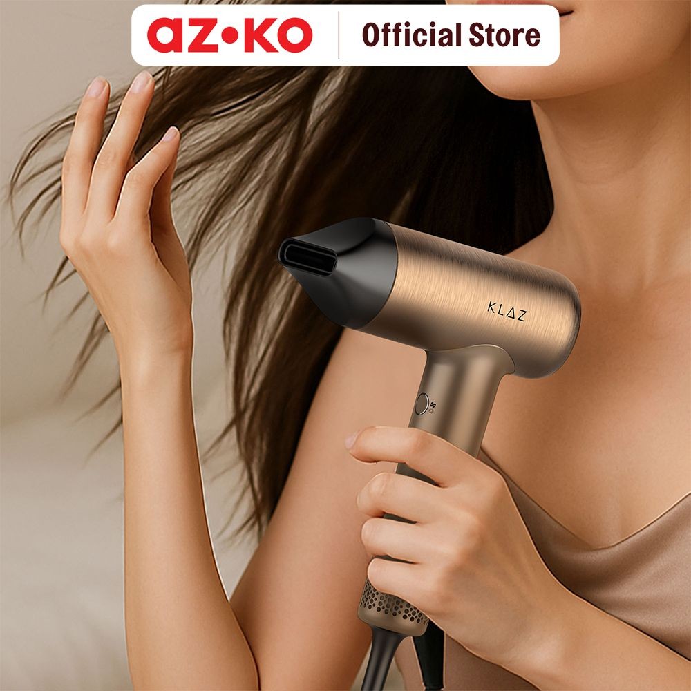 AZKO Klaz Hair Dryer High Speed Metal 1400 Watt - Gold Pengering Rambut Blow Rambut Blow Dryer Hair 