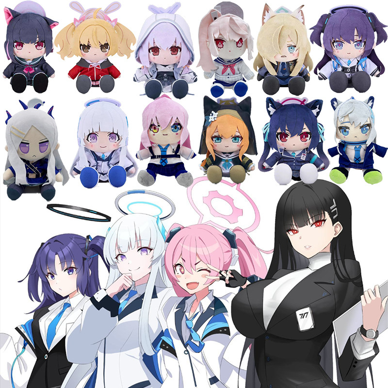 Anime Blue Archive Plush Toys Cartoon Dress Up Stuffed Dolls Takanashi Hoshino Plushie Figures Decor