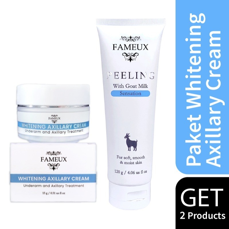 Fameux Paket Pencerah Area Lipatan isi 2pcs (Fameux Axillary Cream 15gr + Fameux Peeling Gel 12gr)