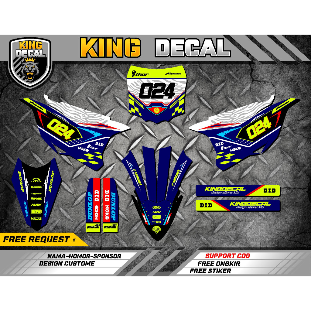 DEKAL MOTOR DECAL STICKER KX 85 BEBEK STANDAR / DECAL KX 85 / DECAL STIKER VARIASI KX 85 / STICKER K