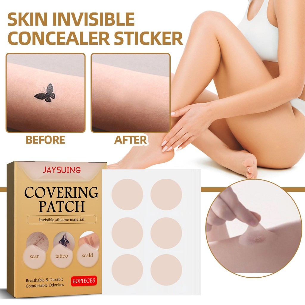 Jaysuing Covering Patch 6 Pcs Scar Sheet Silikon Patch Concealer Scar Dan Tatoo Covering Koyo Kulit 