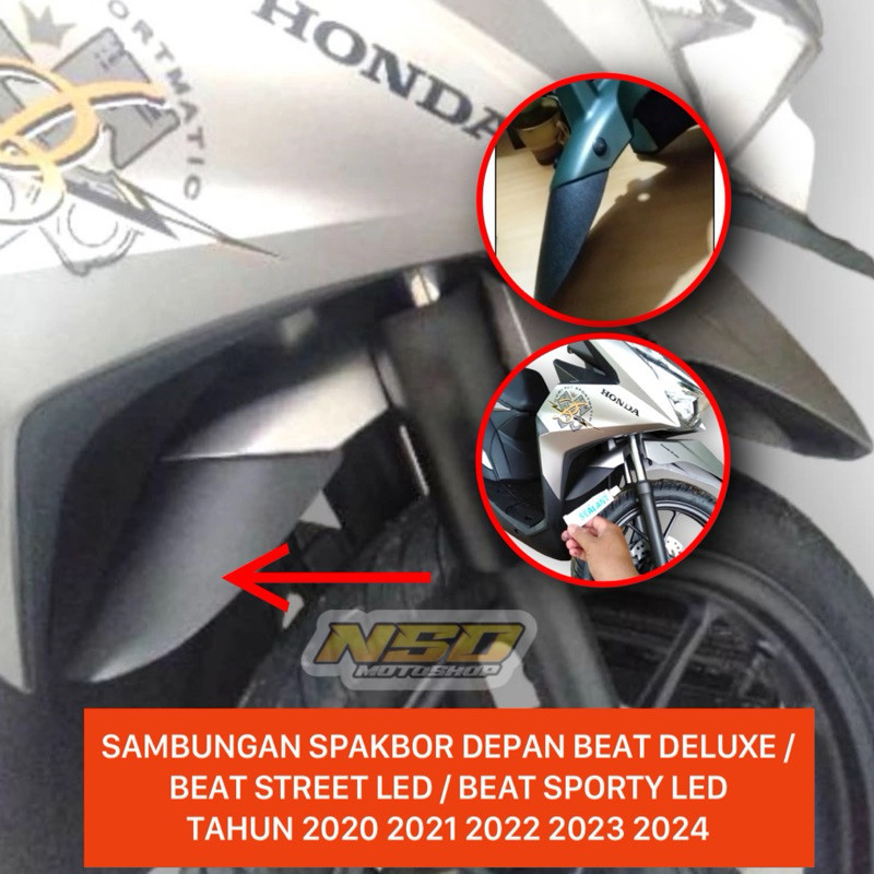 Aksesoris Beat Deluxe Sambungan Spakbor Beat Deluxe Beat Led Beat Street Led beat fi