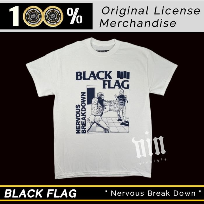 (COD) Original Black Flag - T shirt Kaos Band Punk Hardcore BlackFlag - S