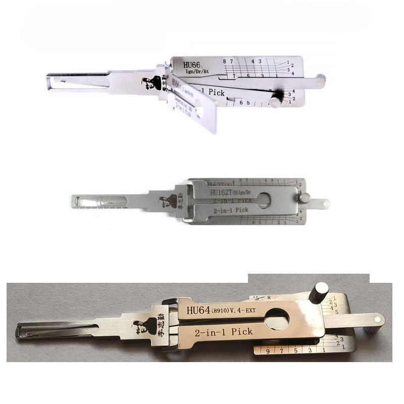 Lishi Vehicle 2-in-1 Decoder Cars Lock Picking Set for Volkswagen /Audi/Porsche MERCED SKODA SEAT HU