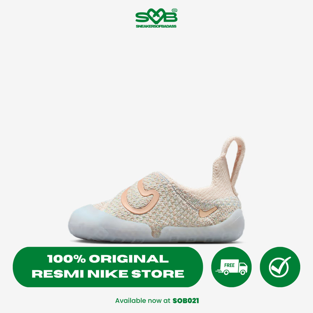 Sepatu Sneakers Nike Baby/Toddler Swoosh 1 Mint Foam/Aluminum/Doll/Orange Chalk - FB3244-301
