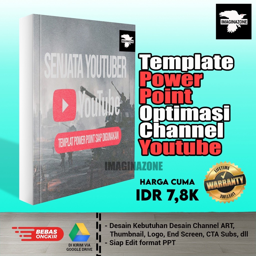 TEMPLATE PPT SENJATA YOUTUBER DESAIN TEMPLATE PPT BRANDING CHANNEL DIGITAL MARKETING PELUANG USAHA