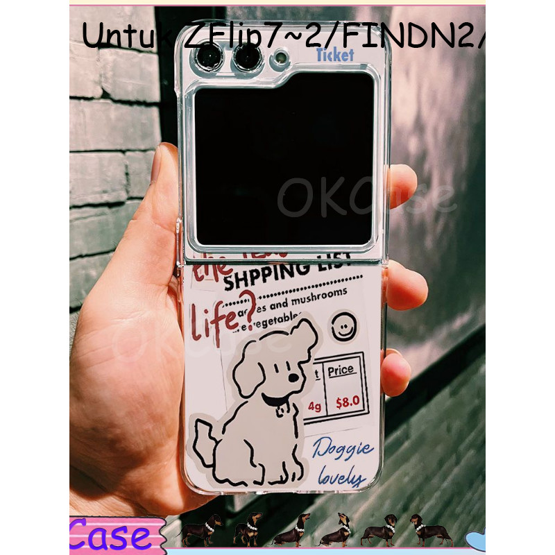 Casing HP Lipat Samsung Z Flip & OPPO N Flip Aesthetic Elegan | Z Flip 7 6 5 4 3 2 F7070 F711 W23 W2